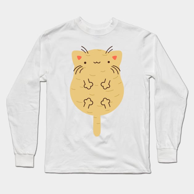 Potato cat Long Sleeve T-Shirt by Nikamii